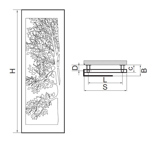 Albero Led - Rysunek Techniczny 