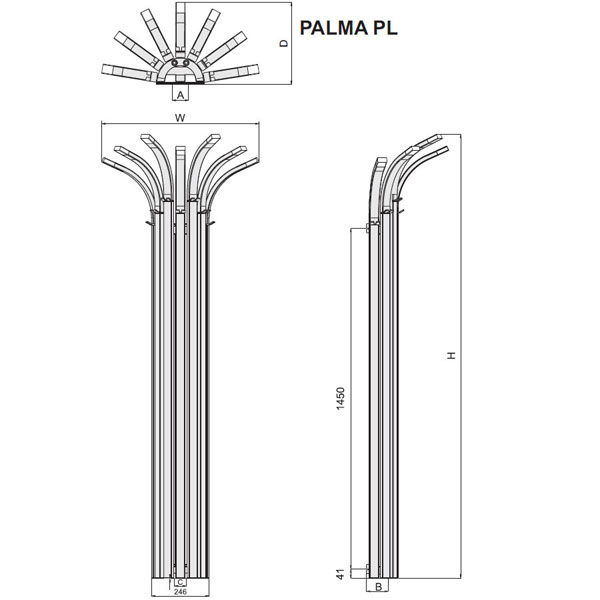 Palma - rysunek techniczny